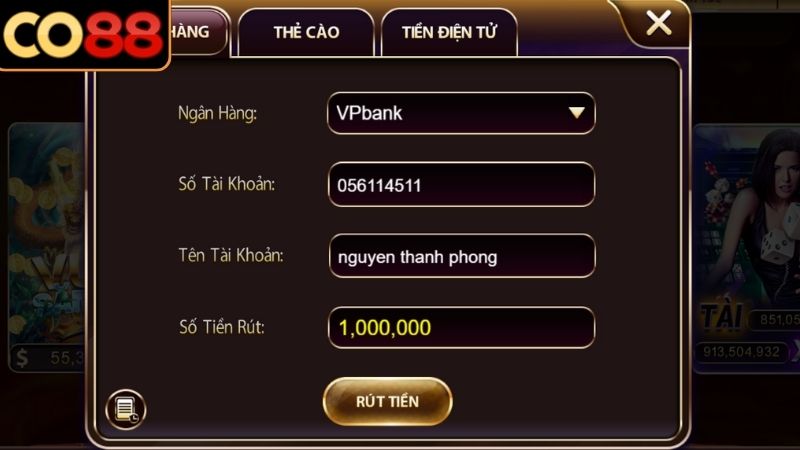 Rút Tiền CO88 Chi Tiết Từng Bước, Điều Kiện Và Điểm Nổi Bật Quy trình rút tiền chuẩn xác và nhanh chóng